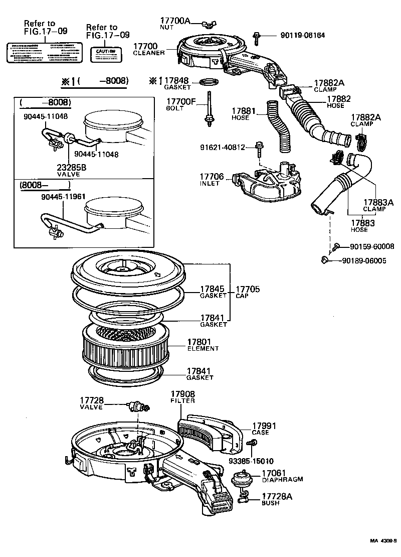 Exploded illustration MA4309B
