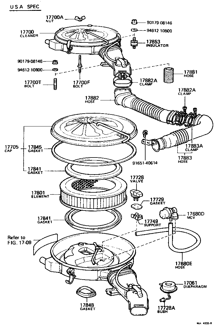 Exploded illustration MA4695B