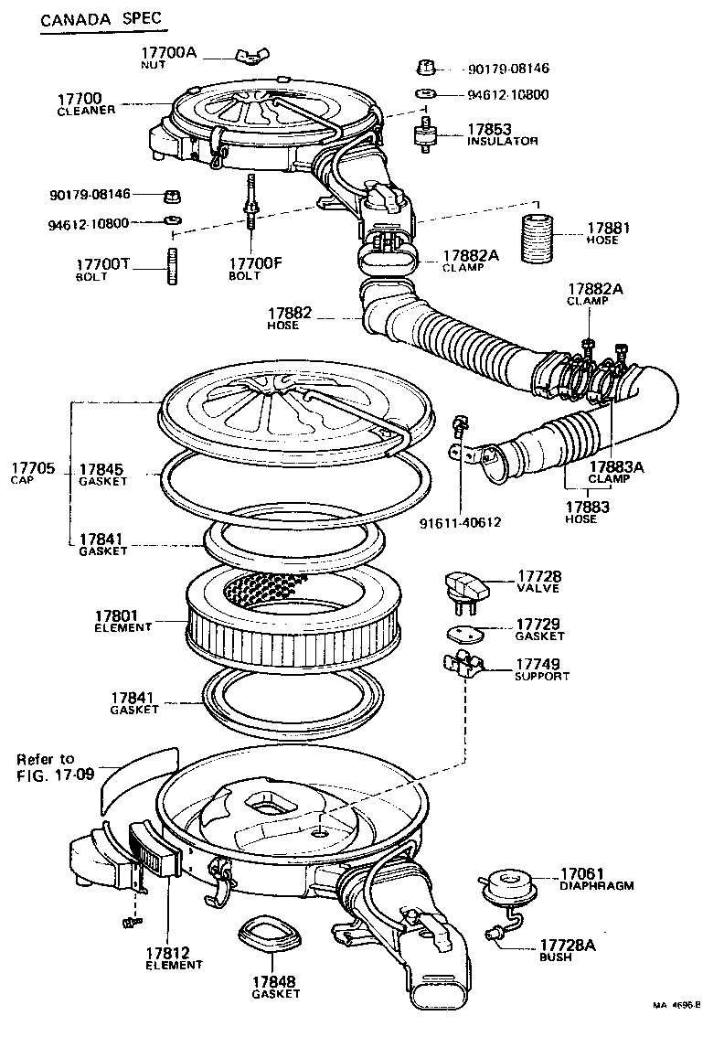 Exploded illustration MA4696B