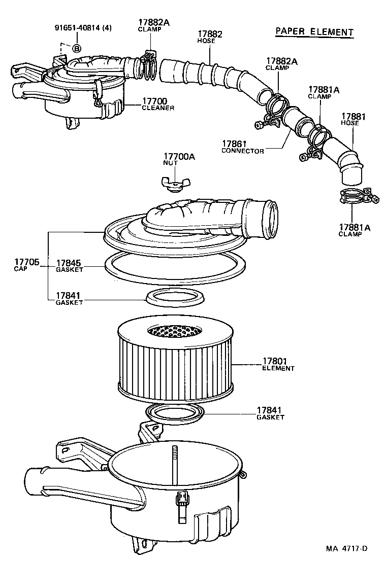 Exploded illustration MA4717D