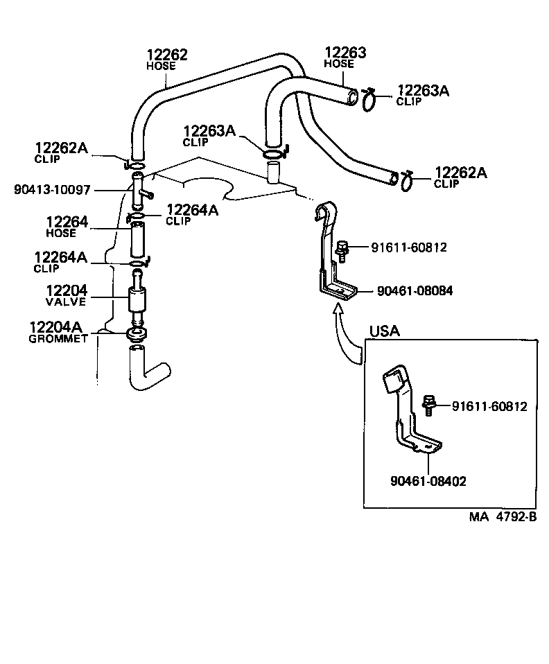 Exploded illustration MA4792B