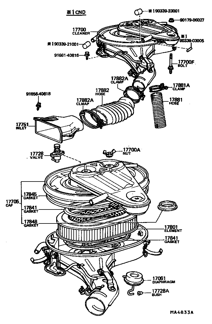 Exploded illustration MA4833A