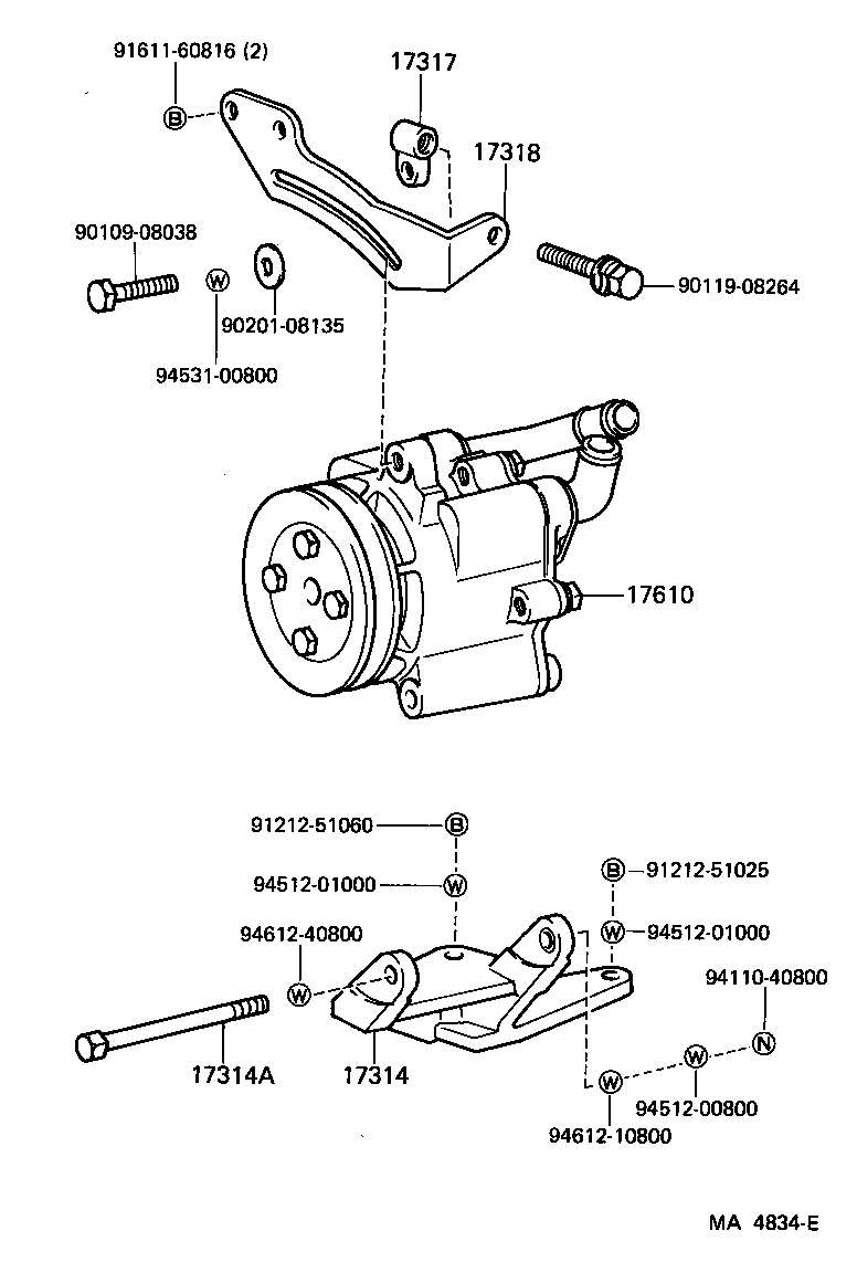 Exploded illustration MA4834E