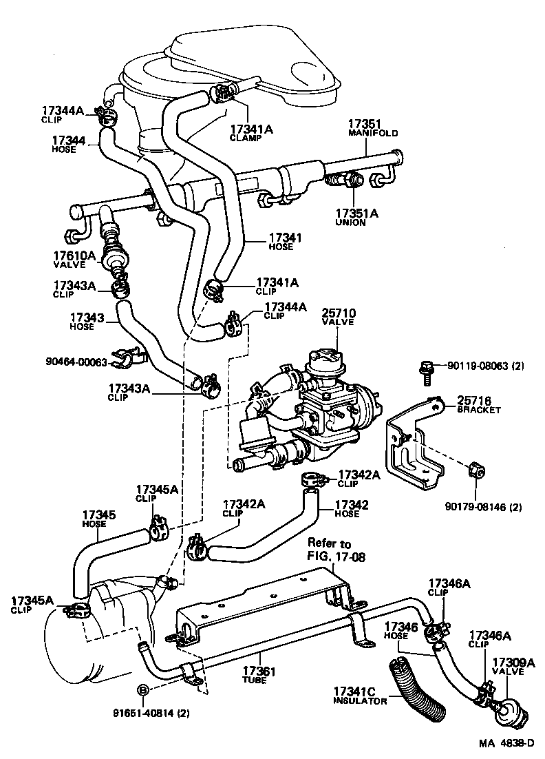 Exploded illustration MA4838D