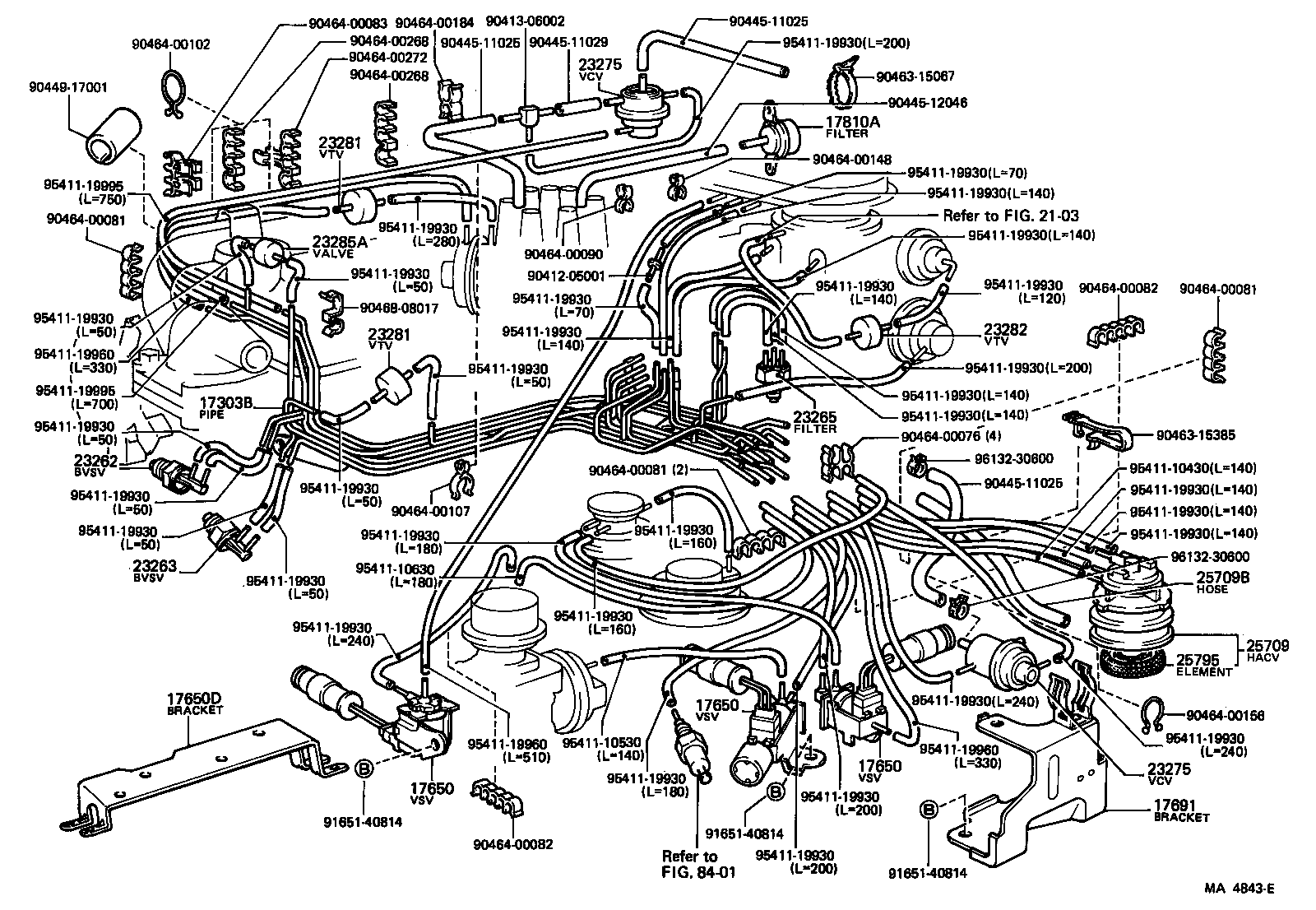 Exploded illustration MA4843E