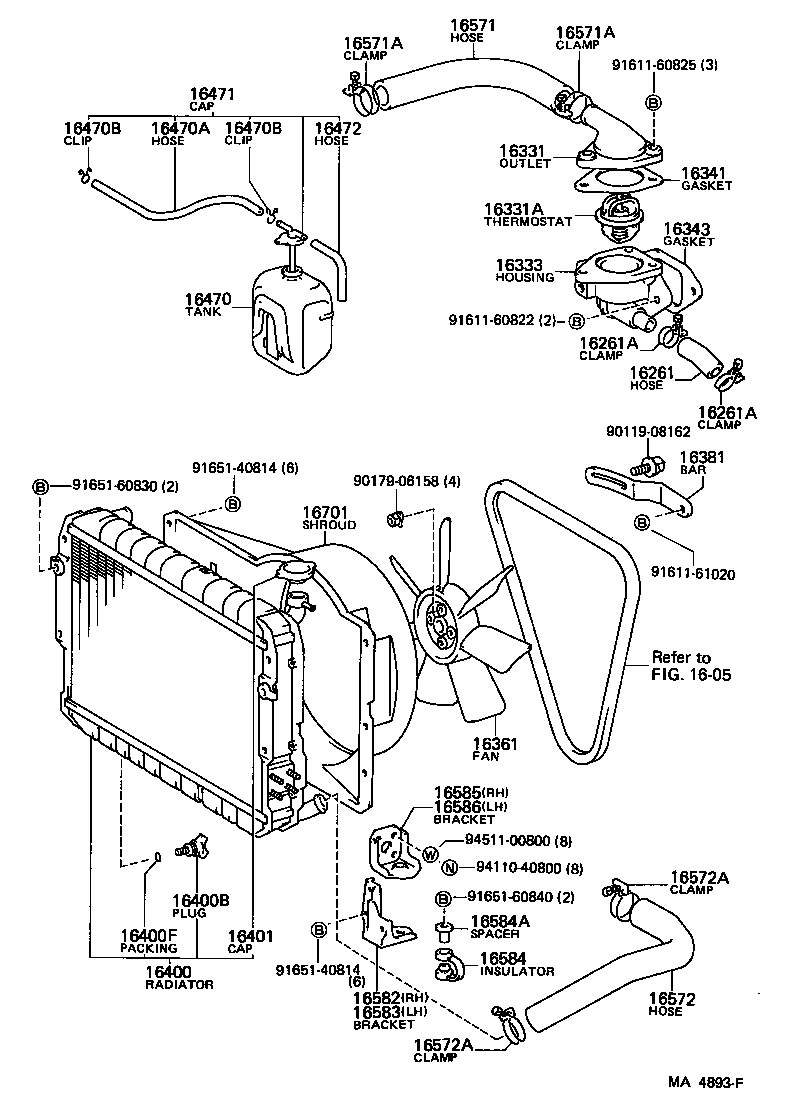 Exploded illustration MA4893F