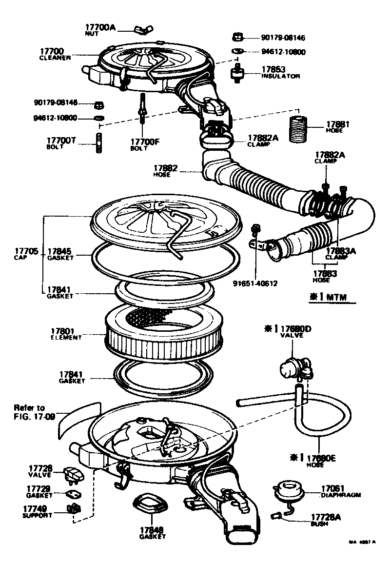 Exploded illustration MA4907A