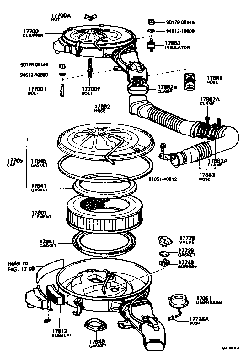 Exploded illustration MA4908A
