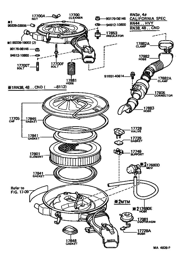 Exploded illustration MA4926F