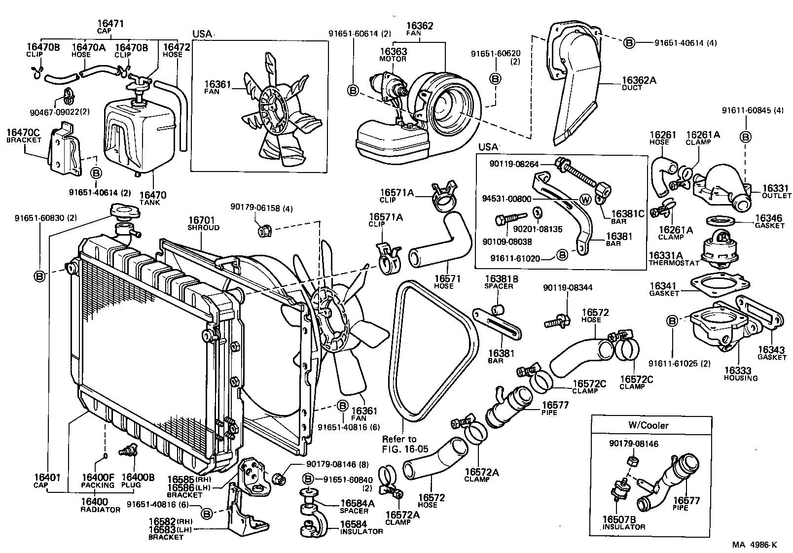 Exploded illustration MA4986K