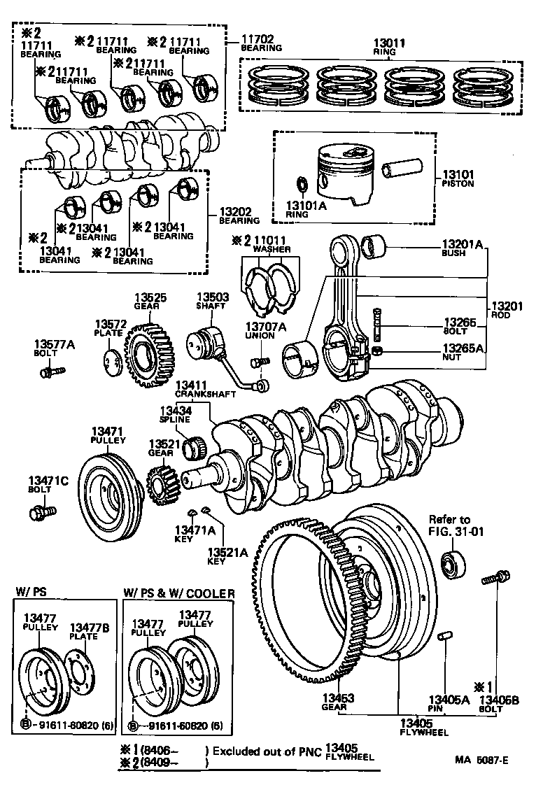 Exploded illustration MA5087E