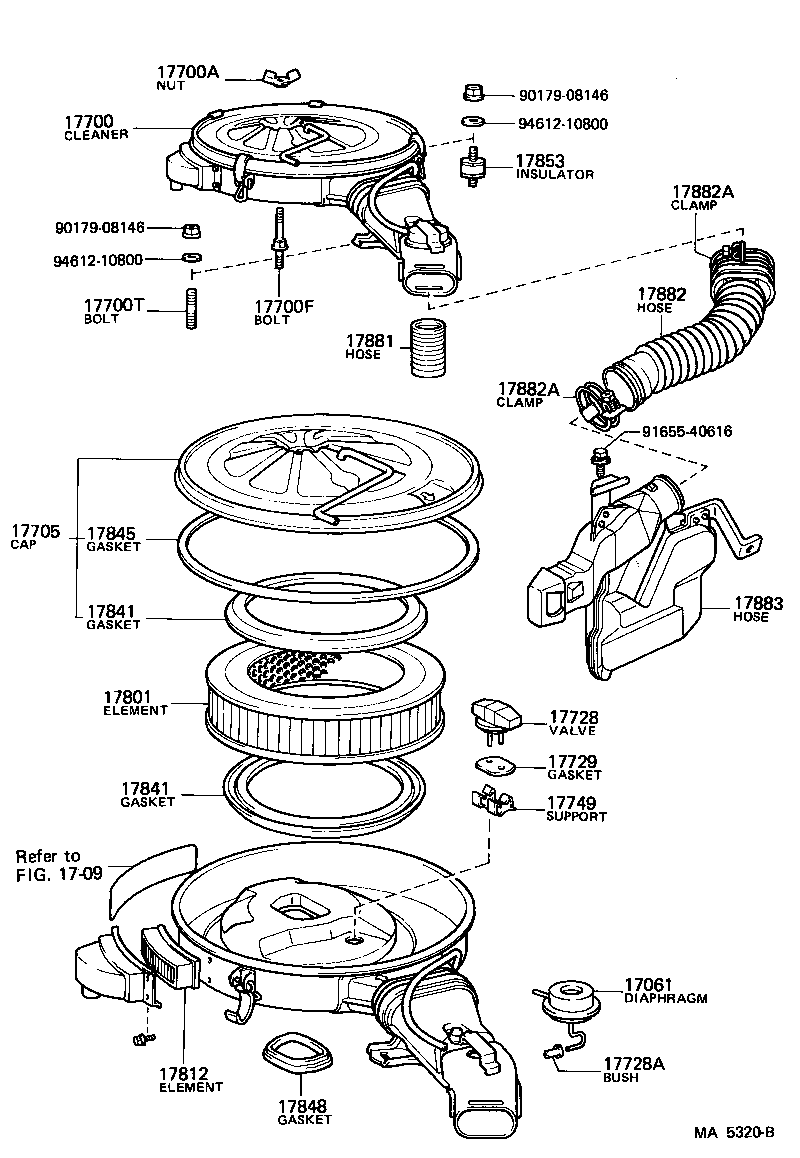 Exploded illustration MA5320B