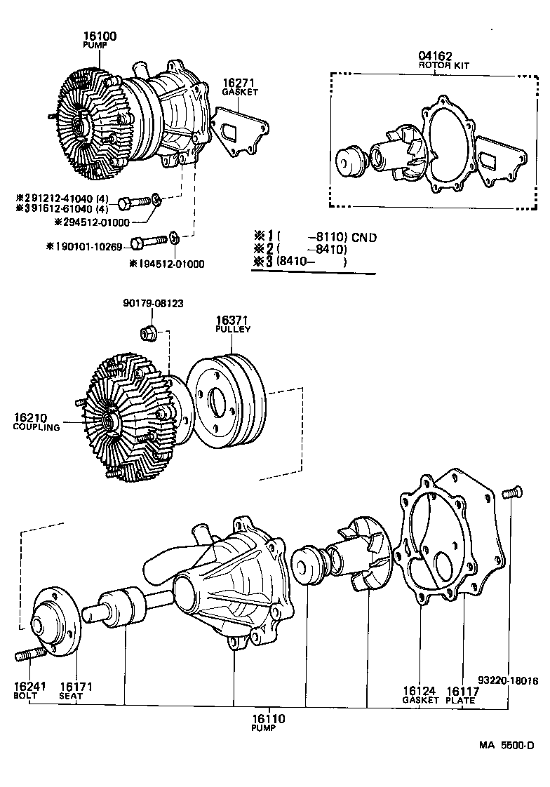 Exploded illustration MA5500D
