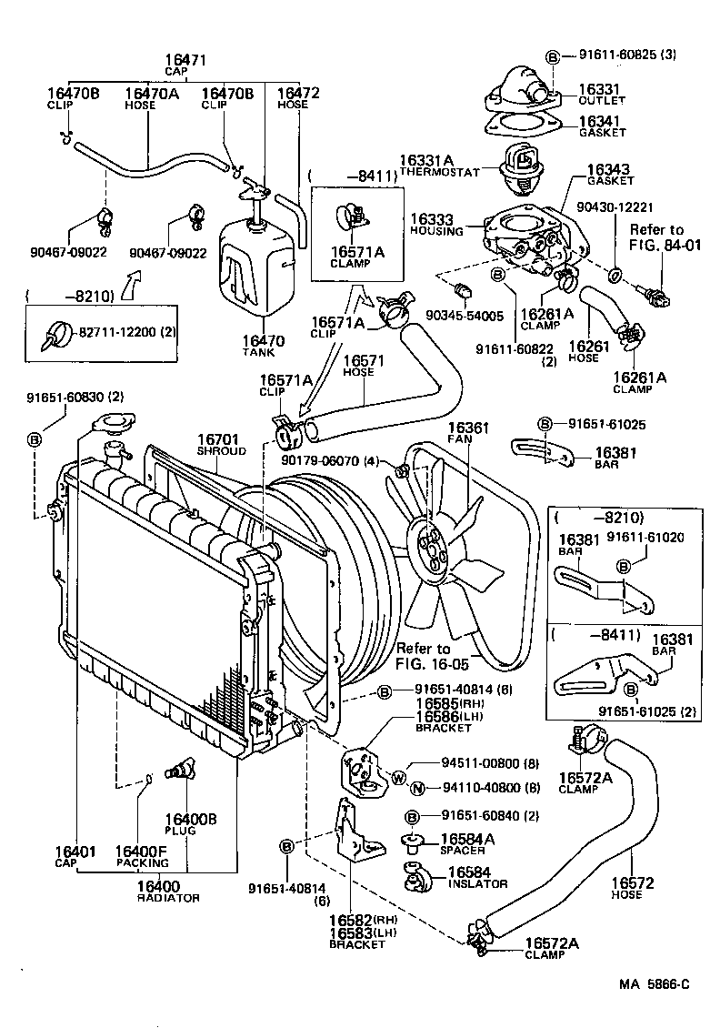 Exploded illustration MA5866C