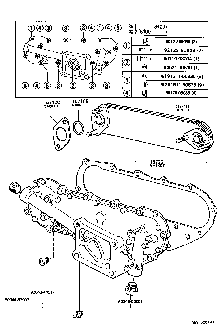 Exploded illustration MA6201D