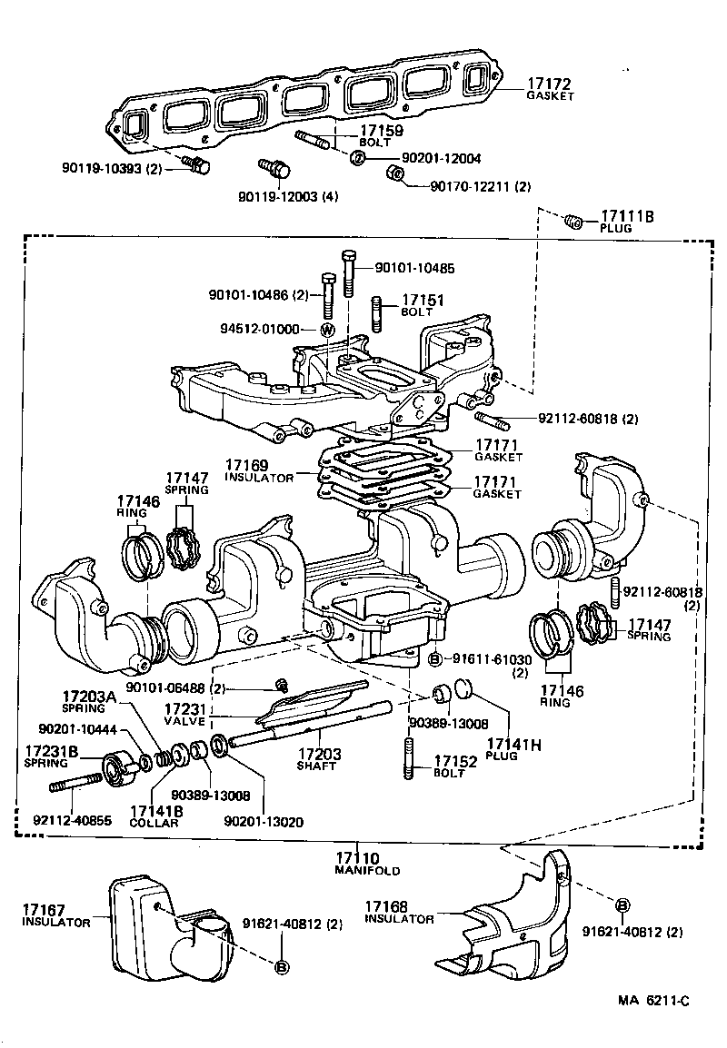Exploded illustration MA6211C