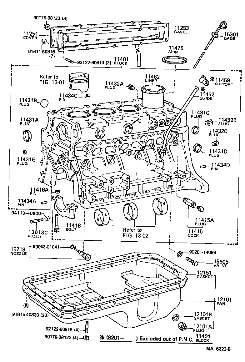 Exploded illustration MA6223B