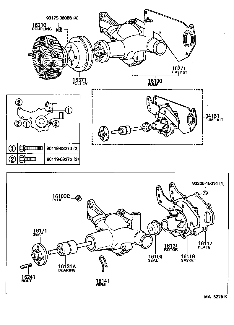 Exploded illustration MA6225B
