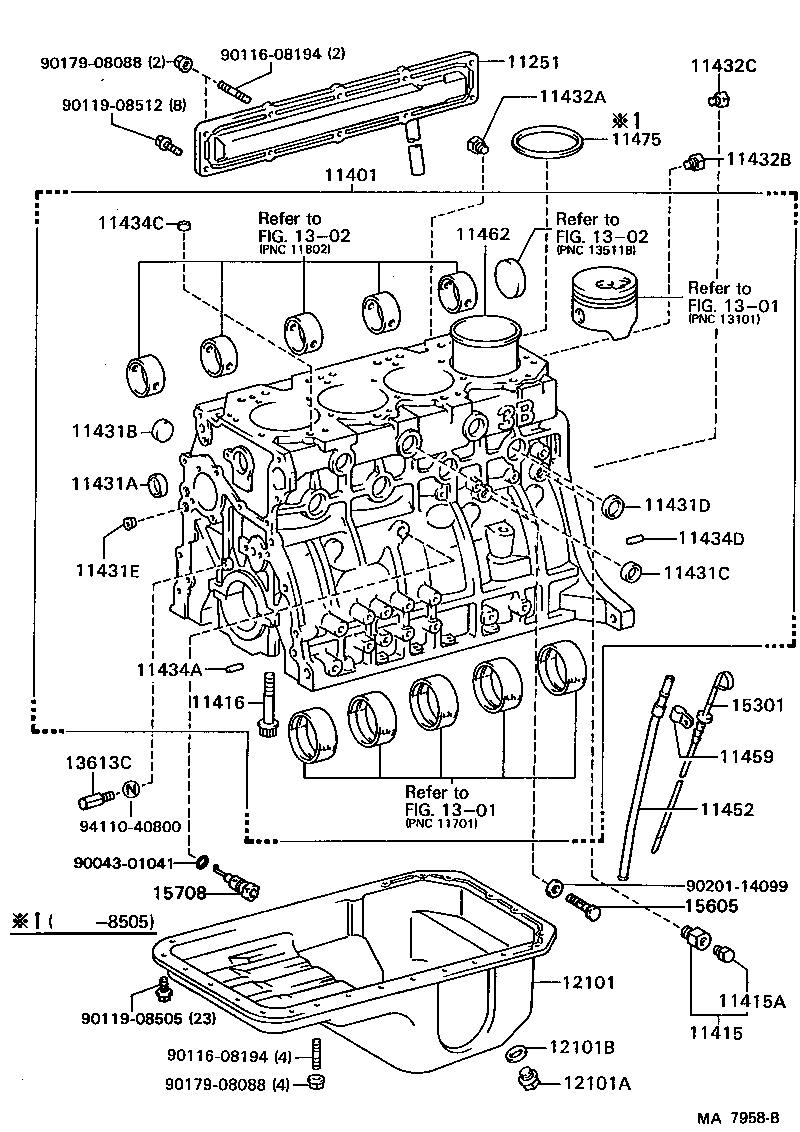 Exploded illustration MA7958B