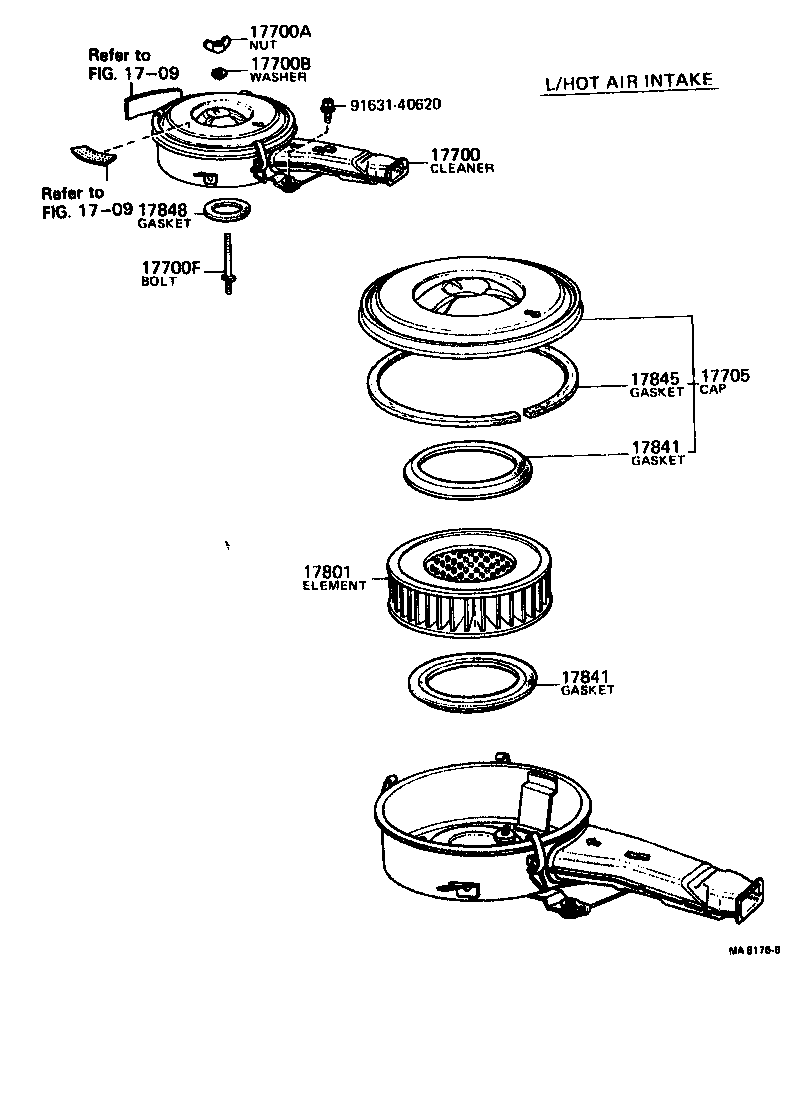 Exploded illustration MA8176B