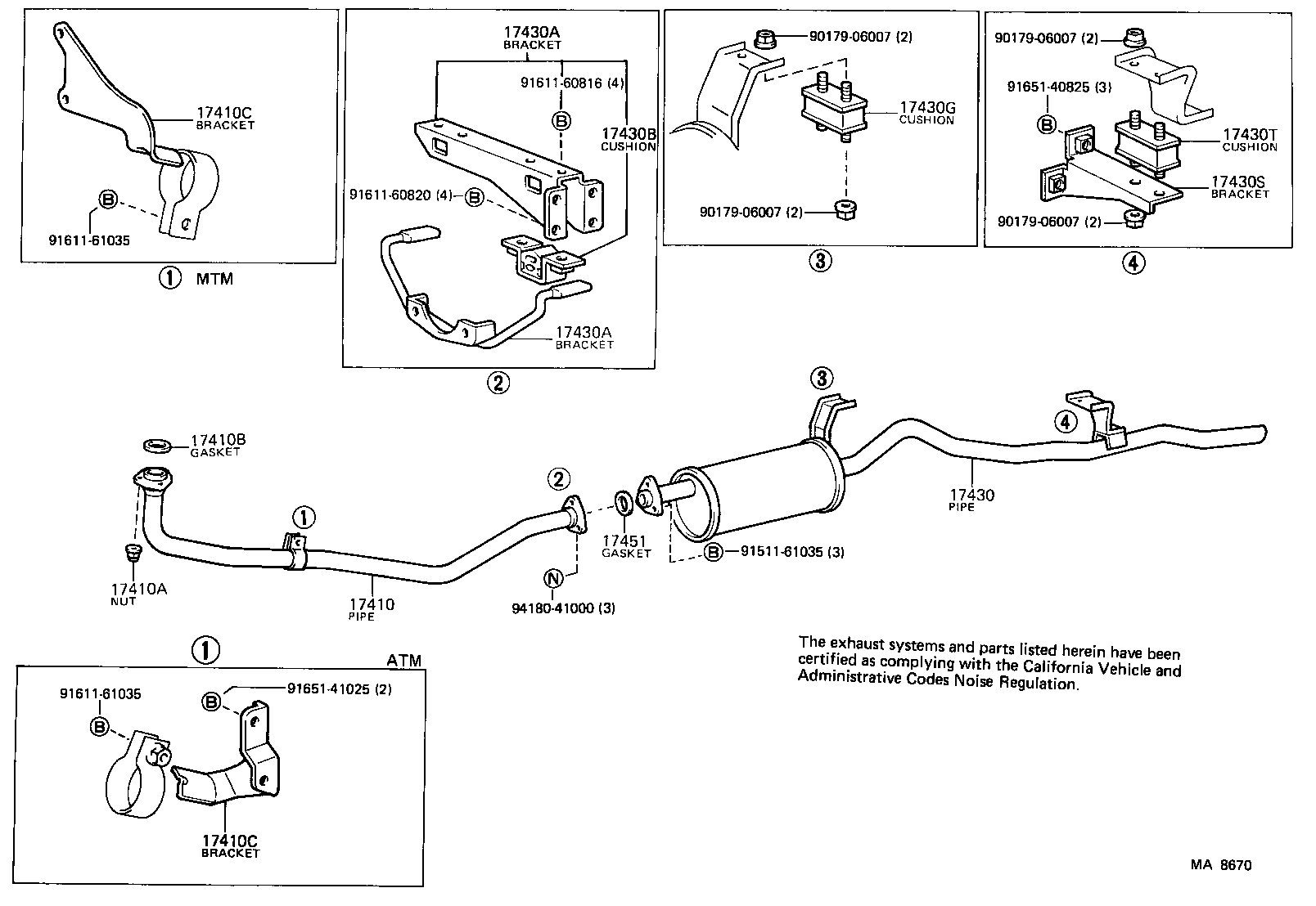 Exploded illustration MA8670