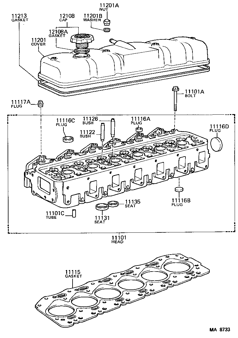 Exploded illustration MA8733
