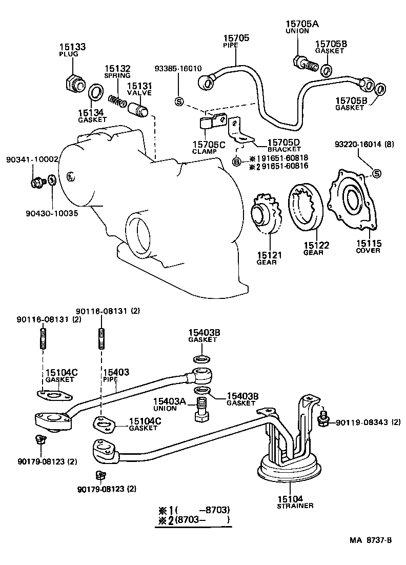 Exploded illustration MA8737B