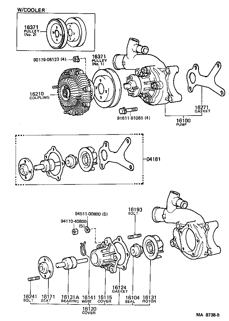 Exploded illustration MA8738B