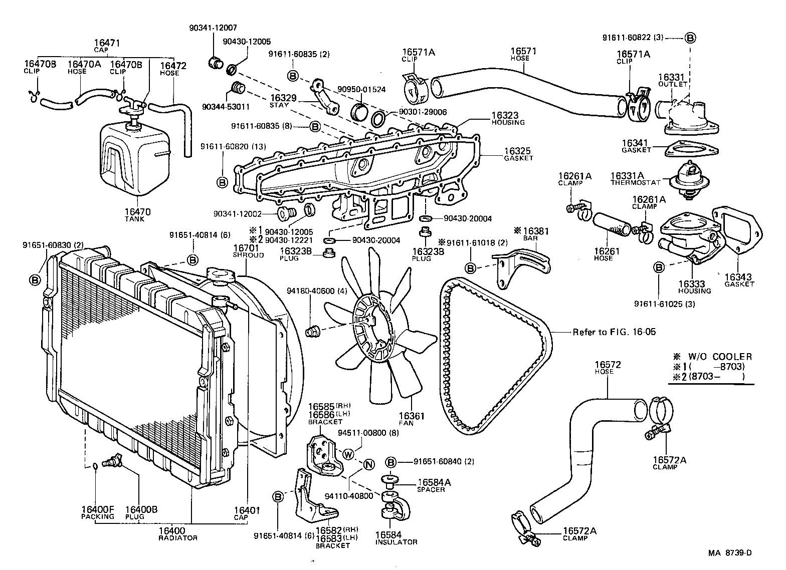 Exploded illustration MA8739D