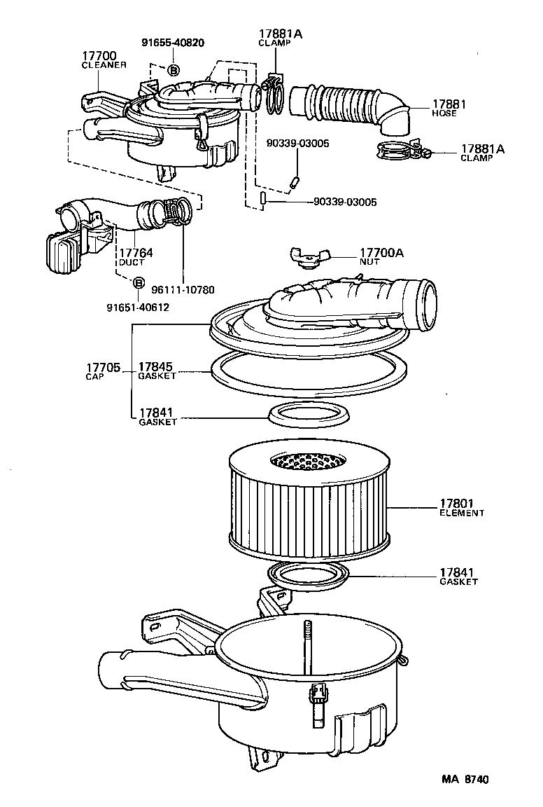 Exploded illustration MA8740