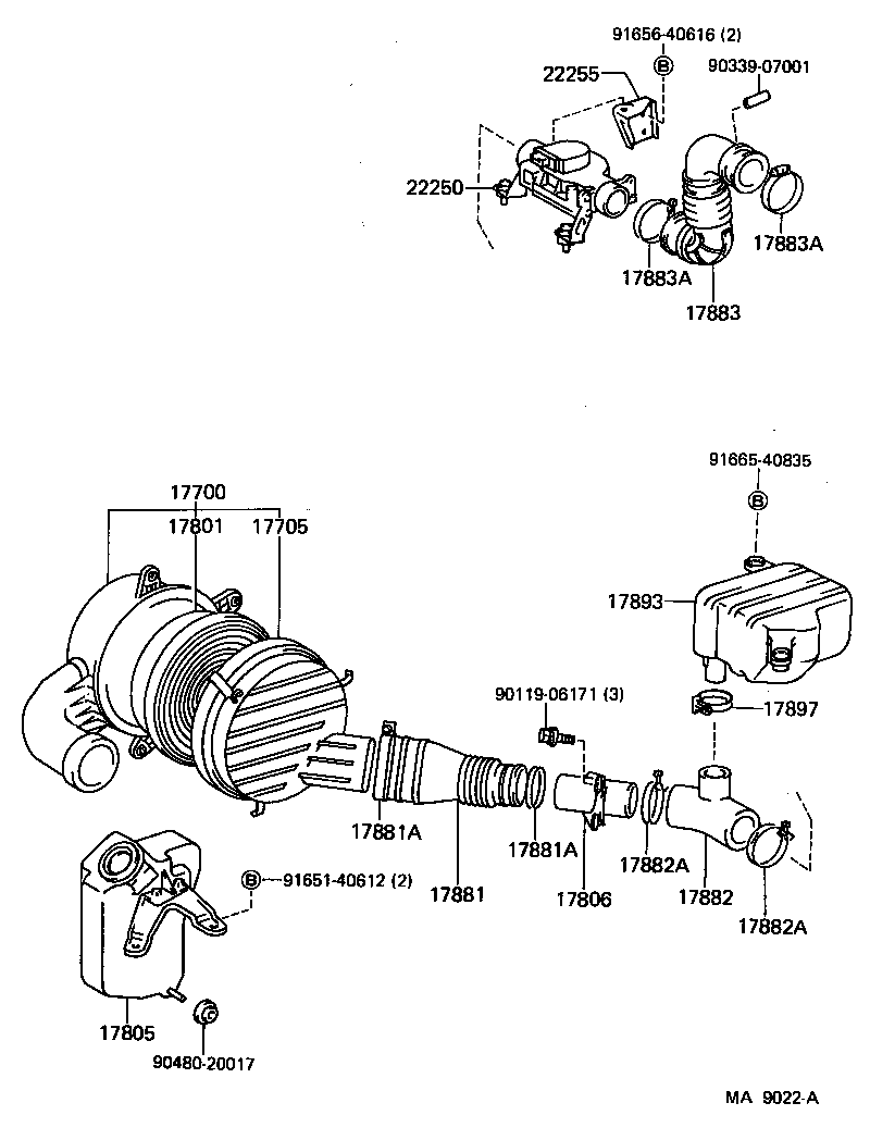 Exploded illustration MA9022A