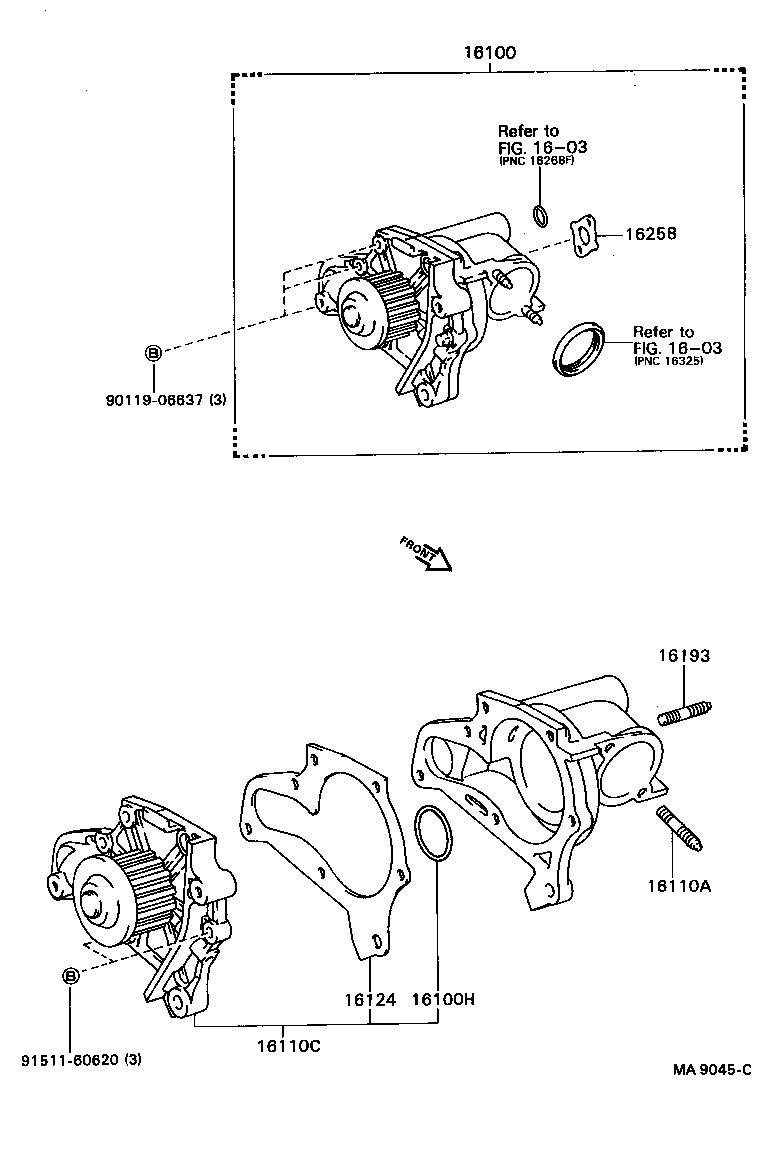 Exploded illustration MA9045C