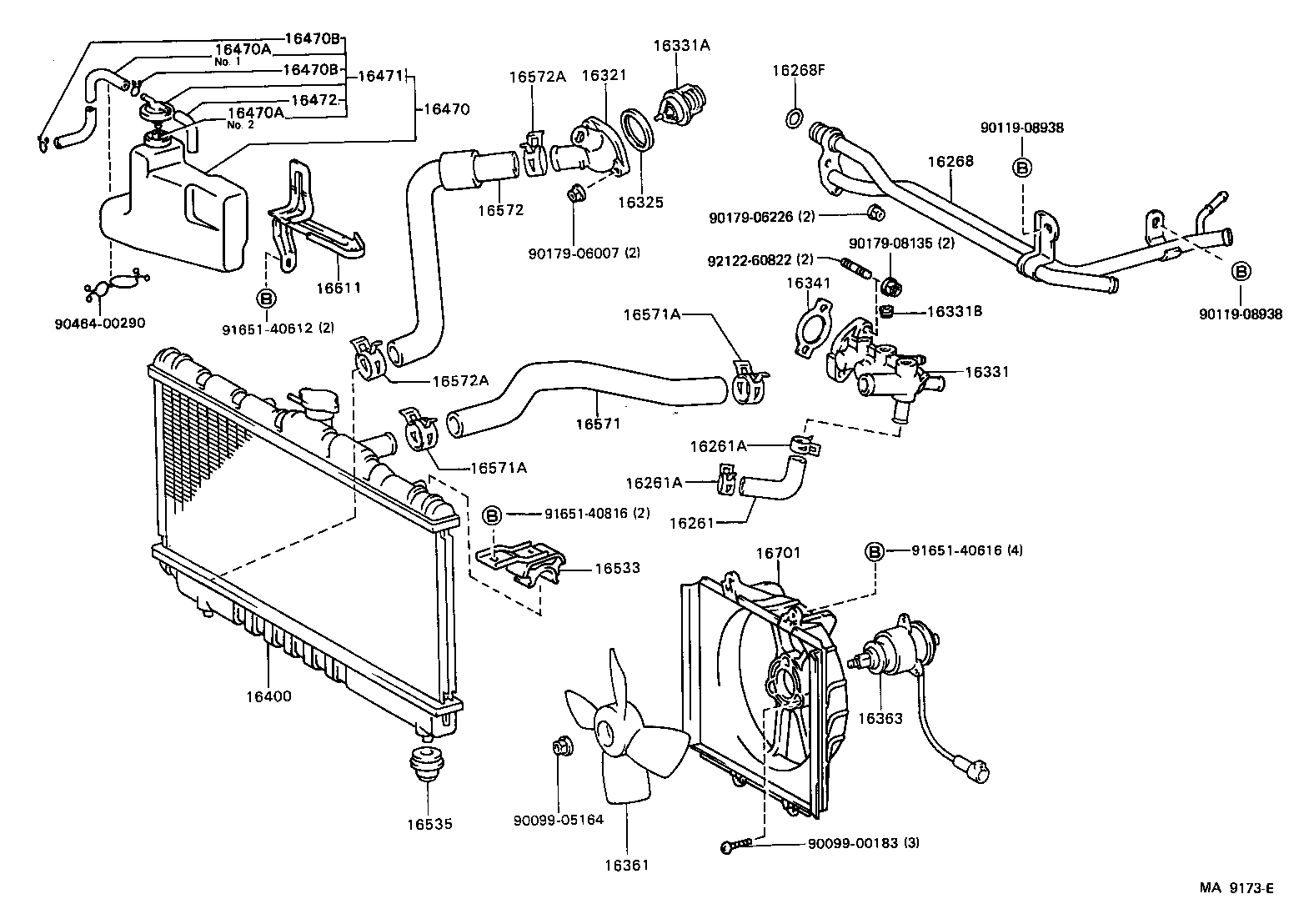 Exploded illustration MA9173E