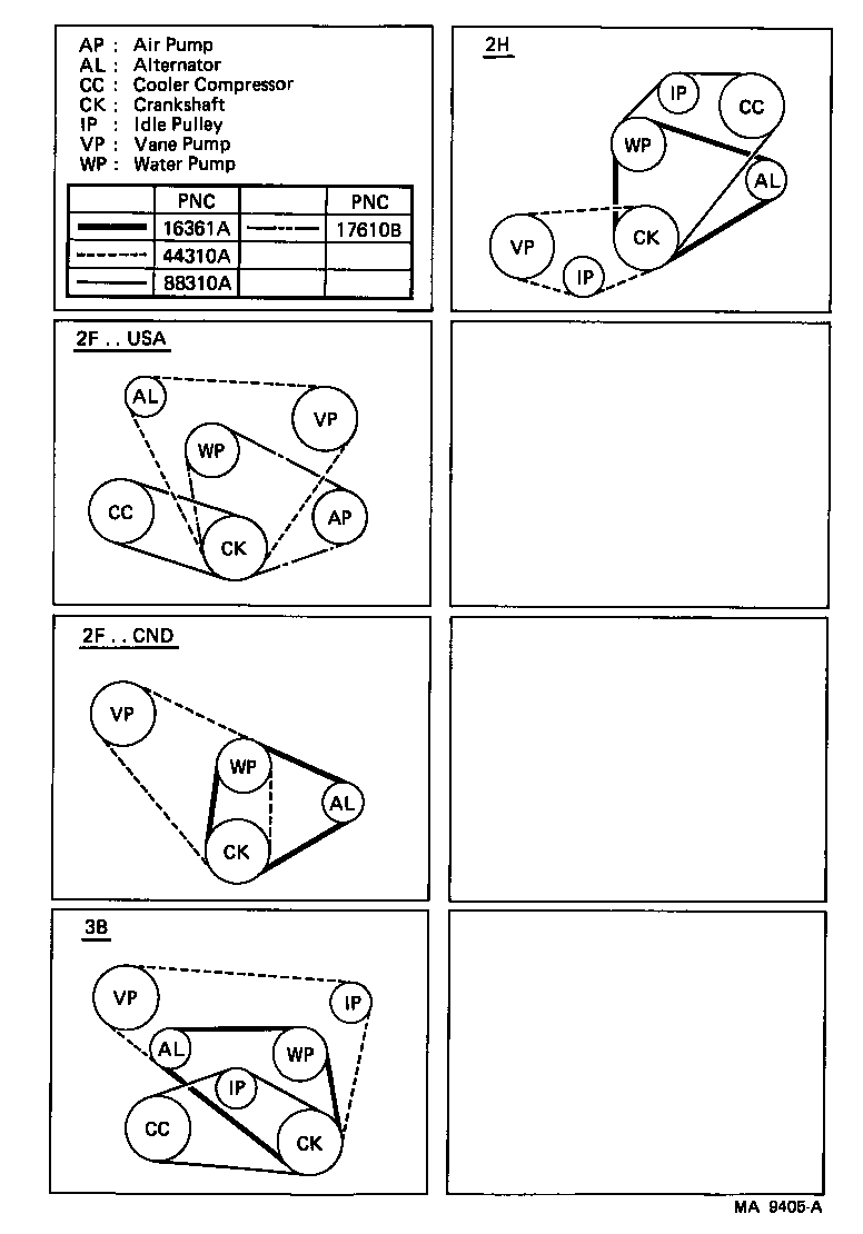 Exploded illustration MA9405A