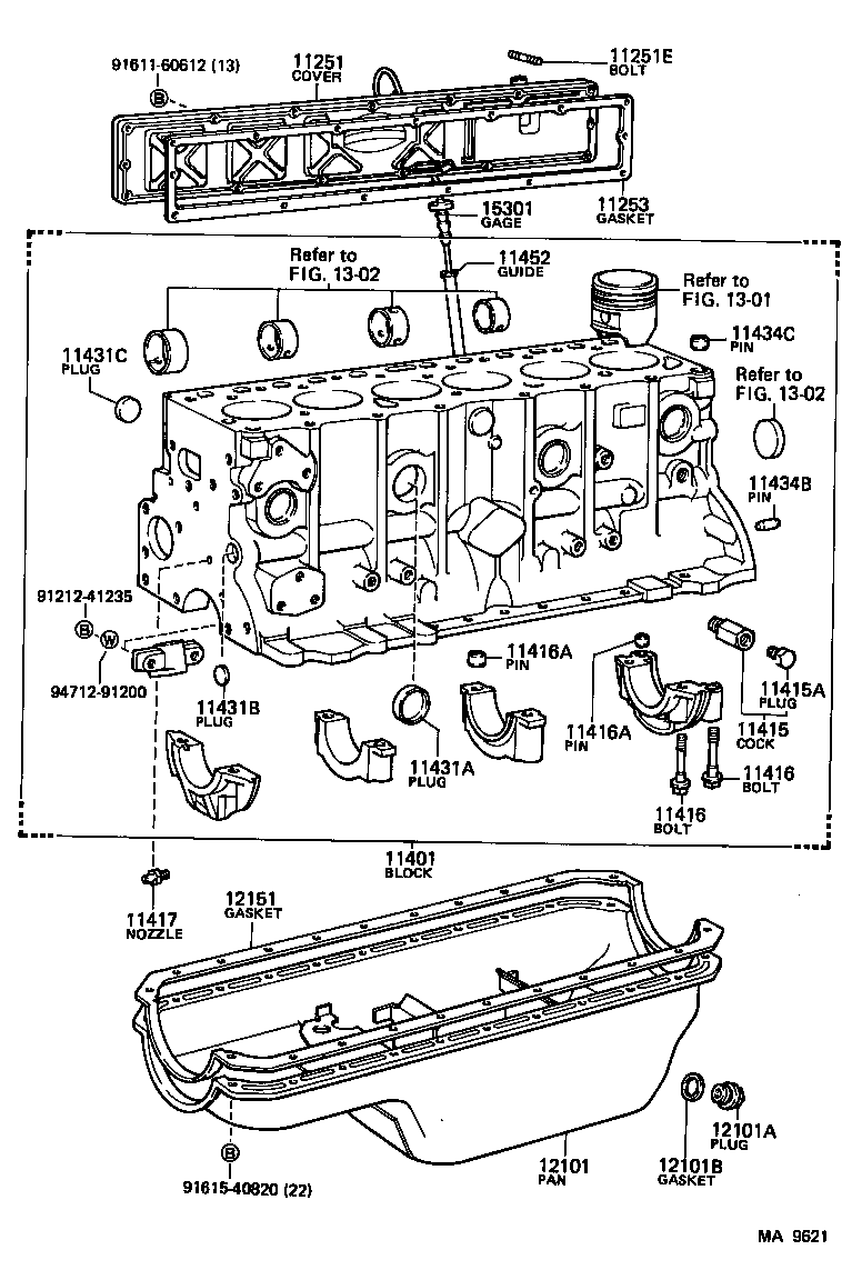 Exploded illustration MA9621