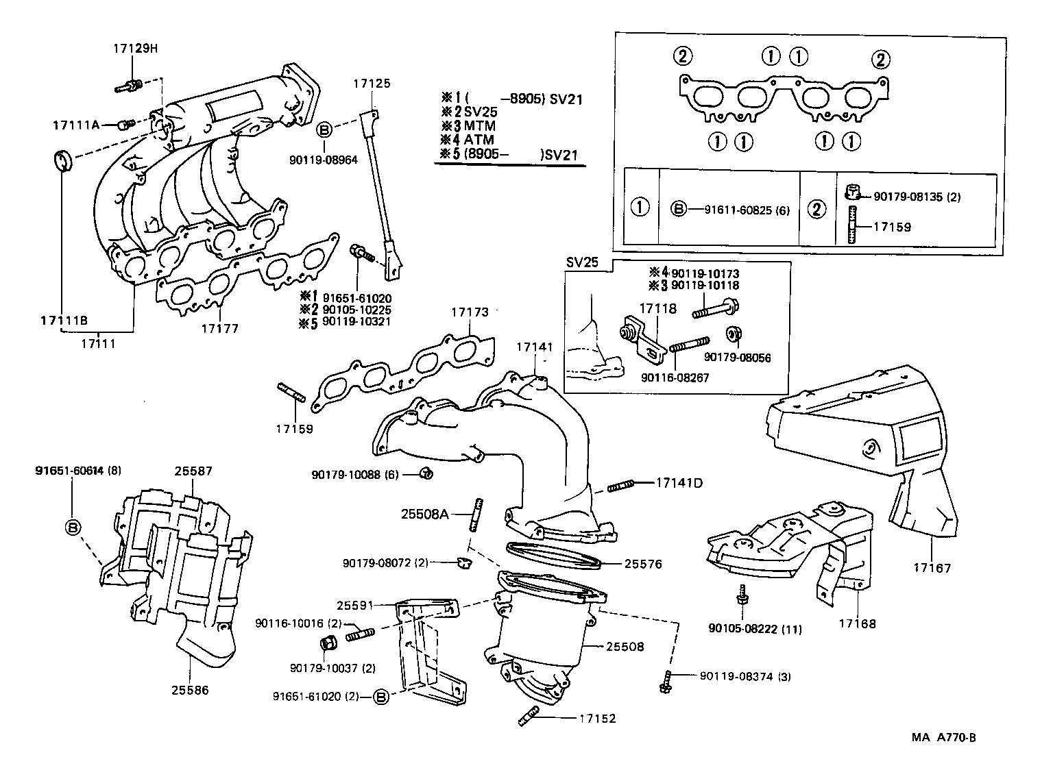 Exploded illustration MAA770B