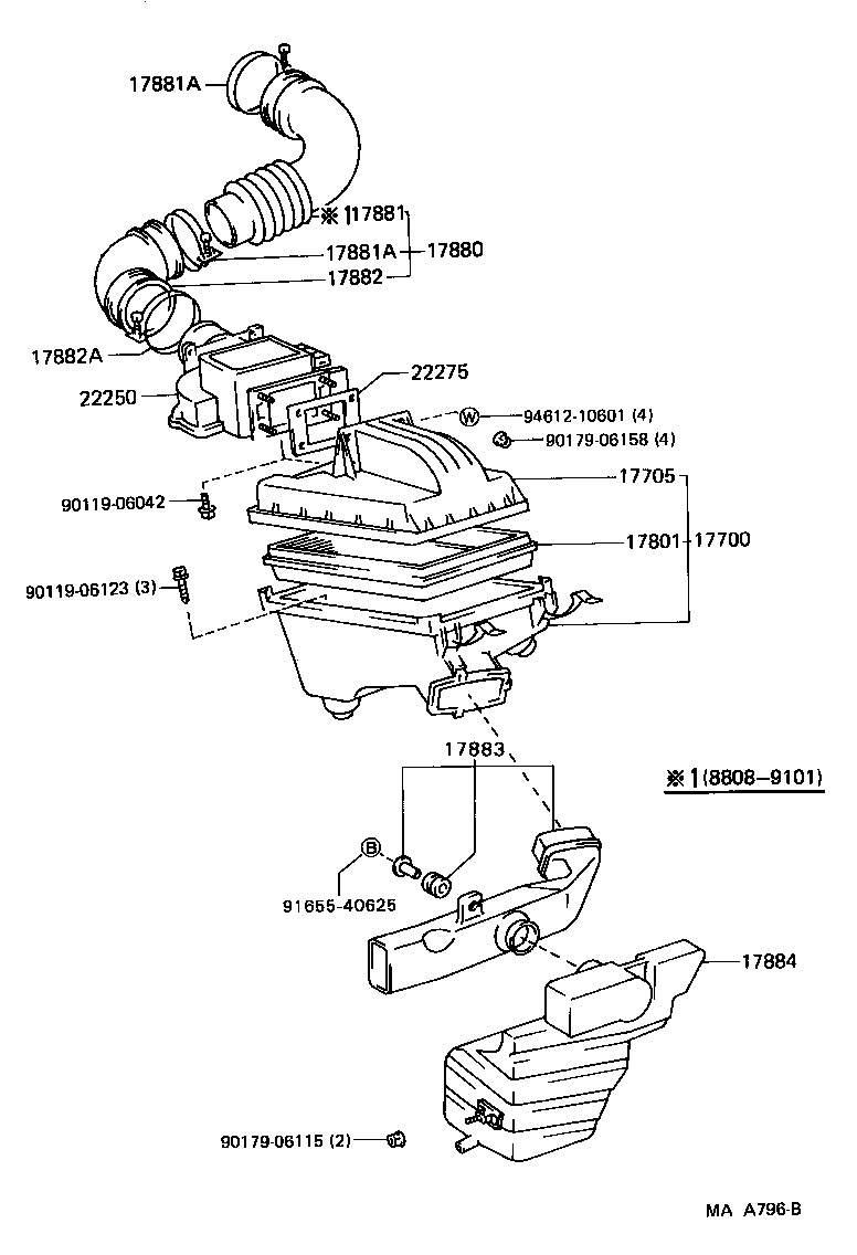 Exploded illustration MAA796B