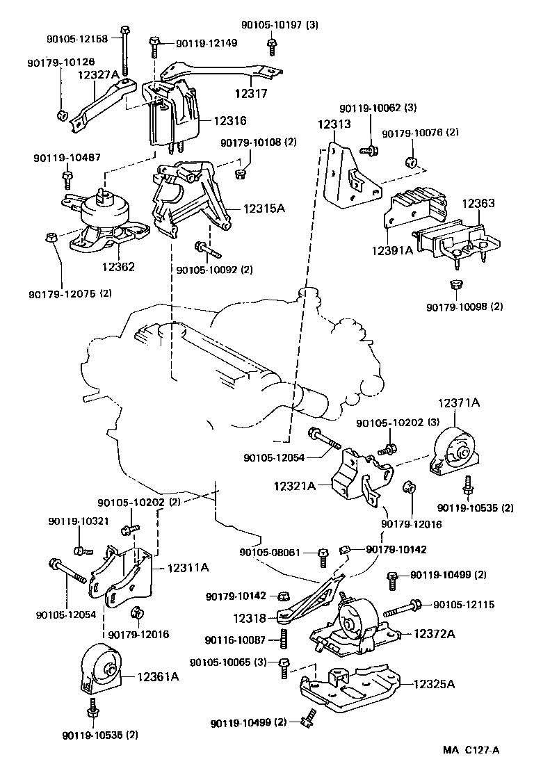 Exploded illustration MAC127A