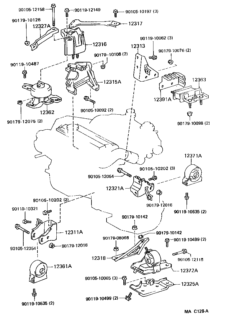 Exploded illustration MAC128A