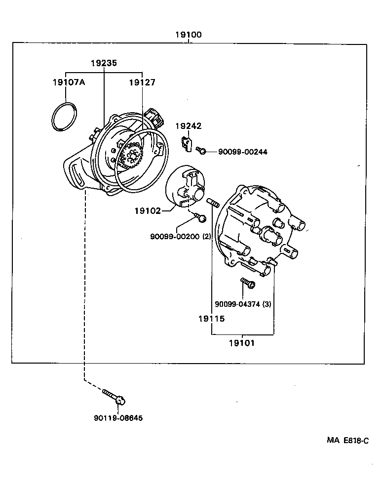 Exploded illustration MAE818C