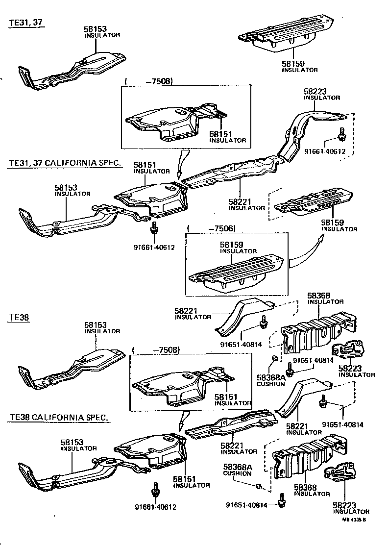 Exploded illustration MB4335B