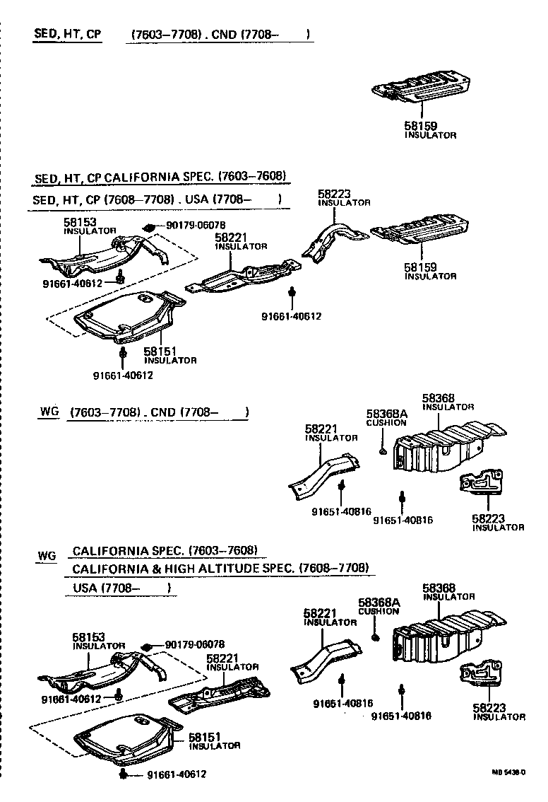 Exploded illustration MB5438D