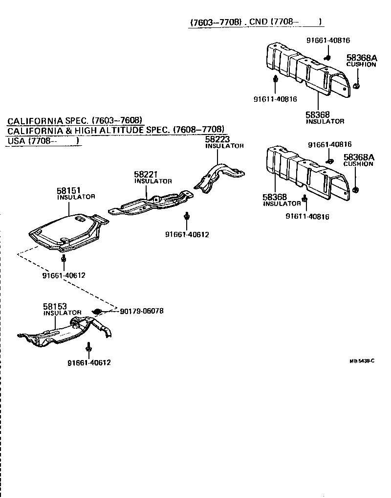 Exploded illustration MB5439C