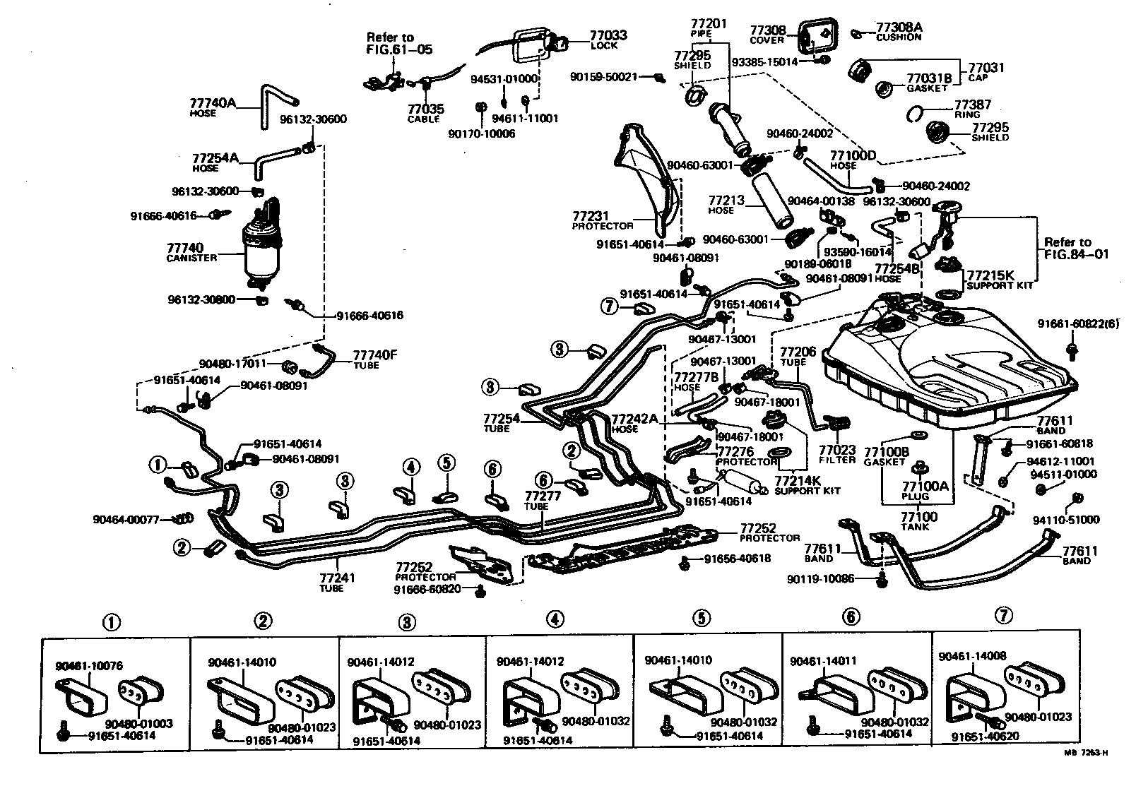 Exploded illustration MB7253H