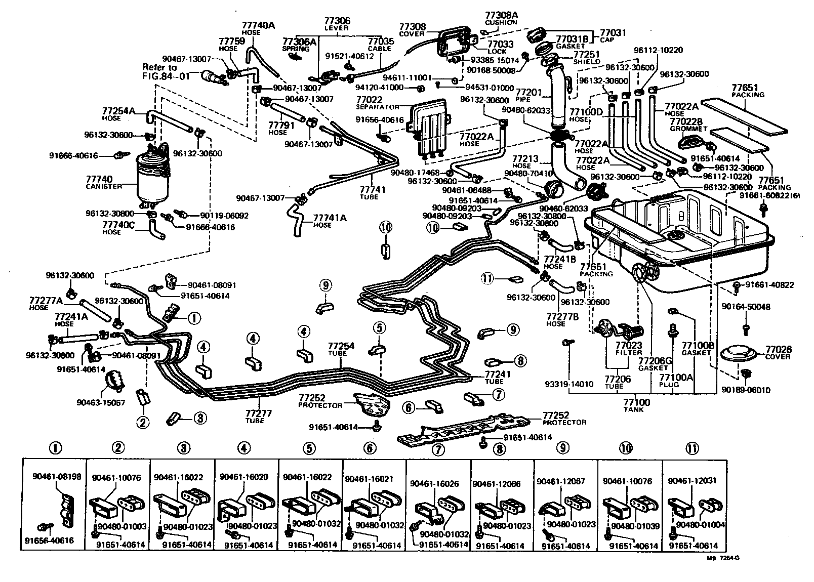 Exploded illustration MB7254G