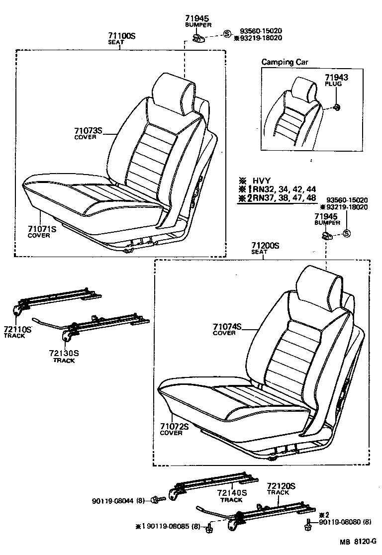 Exploded illustration MB8120G