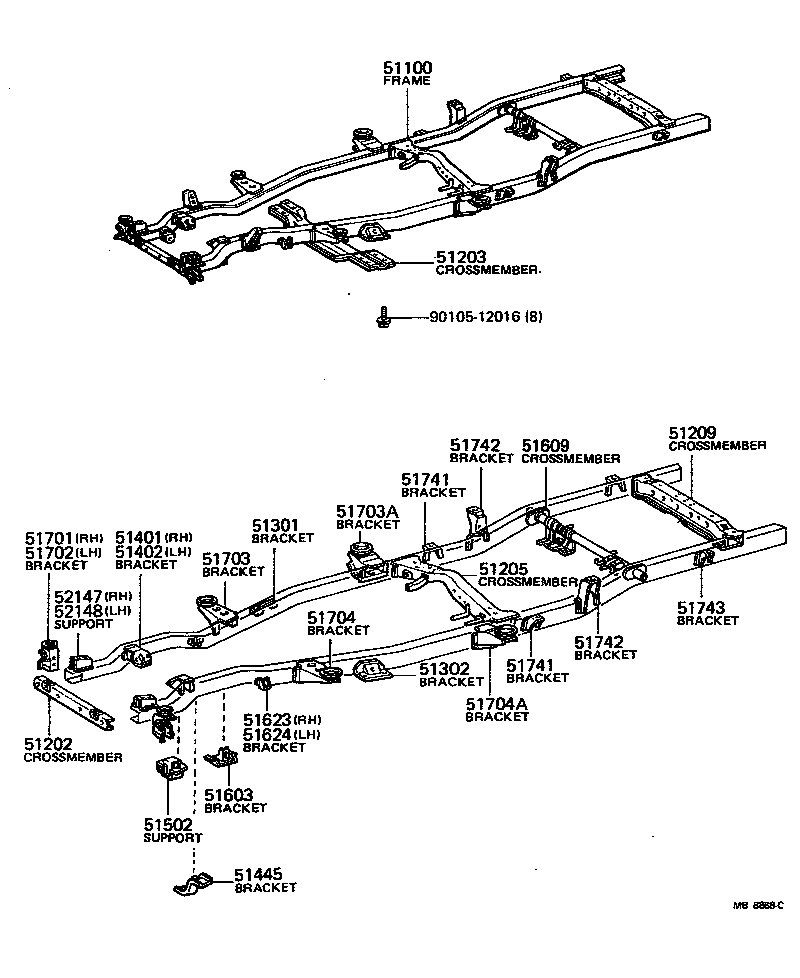Exploded illustration MB8868C