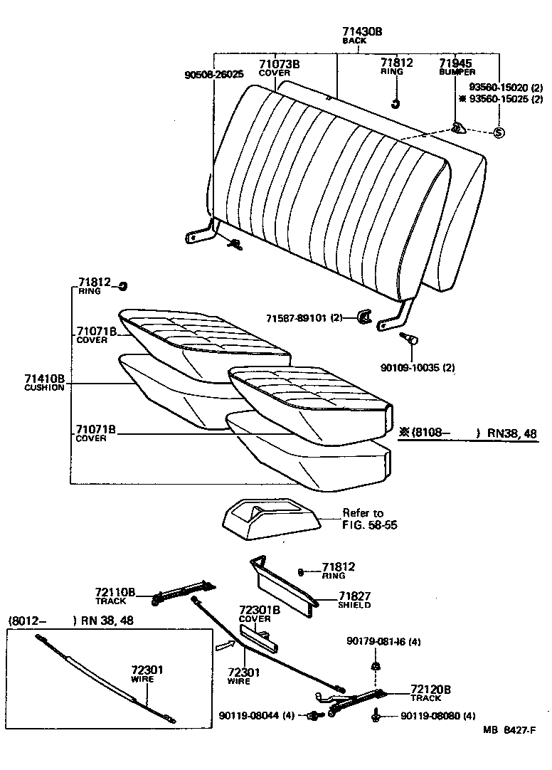 Exploded illustration MBB427F