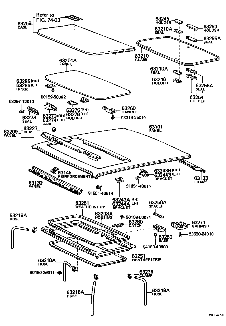 Exploded illustration MBB477C