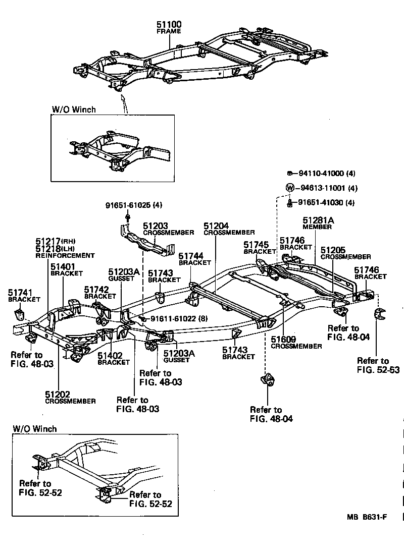 Exploded illustration MBB631F